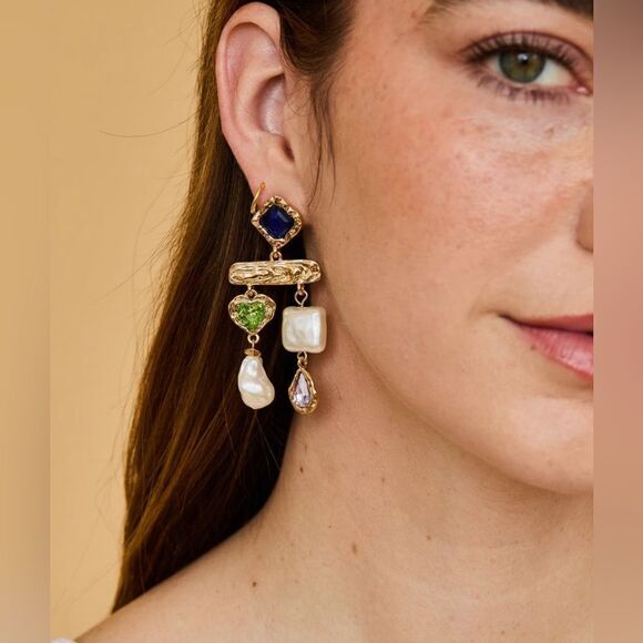 Crystal drop earrings N1057 - Picture 1 of 4